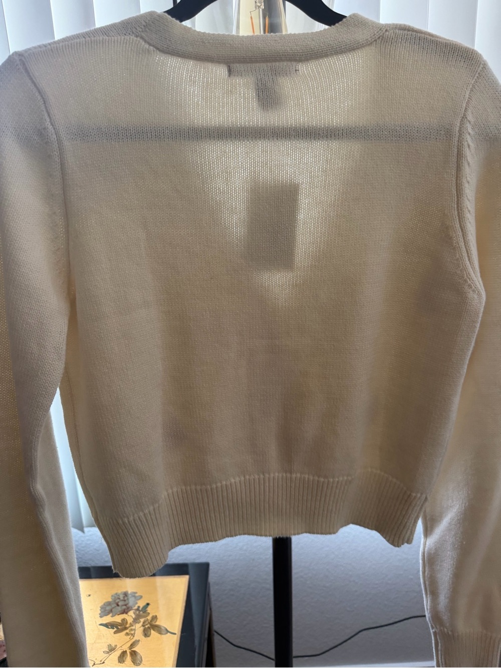 Forever 21 Cream Embroidered Floral V-Neck Cardigan - Picture 3 of 3